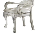 Fauteuil d'appoint Dresden 21" en cuir synthétique blanc cassé - Acme Furniture : Capitonné, Aucun assemblage requis, Cadre en bois composite