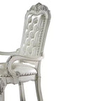 Fauteuil d'appoint Dresden 21" en cuir synthétique blanc cassé - Acme Furniture : Capitonné, Aucun assemblage requis, Cadre en bois composite