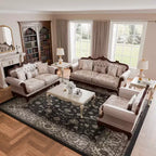 Fauteuil alsacien HOMES: Inside + Out, capitonné, cerisier foncé/marron clair