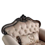 Fauteuil alsacien HOMES: Inside + Out, capitonné, cerisier foncé/marron clair