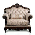 Fauteuil alsacien HOMES: Inside + Out, capitonné, cerisier foncé/marron clair