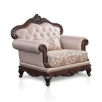 Fauteuil alsacien HOMES: Inside + Out, capitonné, cerisier foncé/marron clair