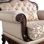 Fauteuil alsacien HOMES: Inside + Out, capitonné, cerisier foncé/marron clair