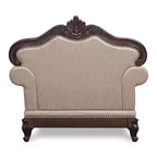 Fauteuil alsacien HOMES: Inside + Out, capitonné, cerisier foncé/marron clair