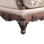 Fauteuil alsacien HOMES: Inside + Out, capitonné, cerisier foncé/marron clair