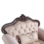 Fauteuil alsacien HOMES: Inside + Out, capitonné, cerisier foncé/marron clair