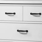 Commode 6 tiroirs blanche 47" - Benzara : Meubles de chambre contemporains, design compact