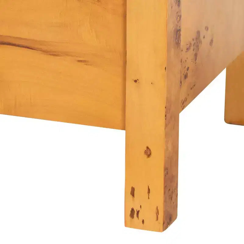 bali & pari Azmi Wood 2 Drawer Nightstand Light Mappa Burl