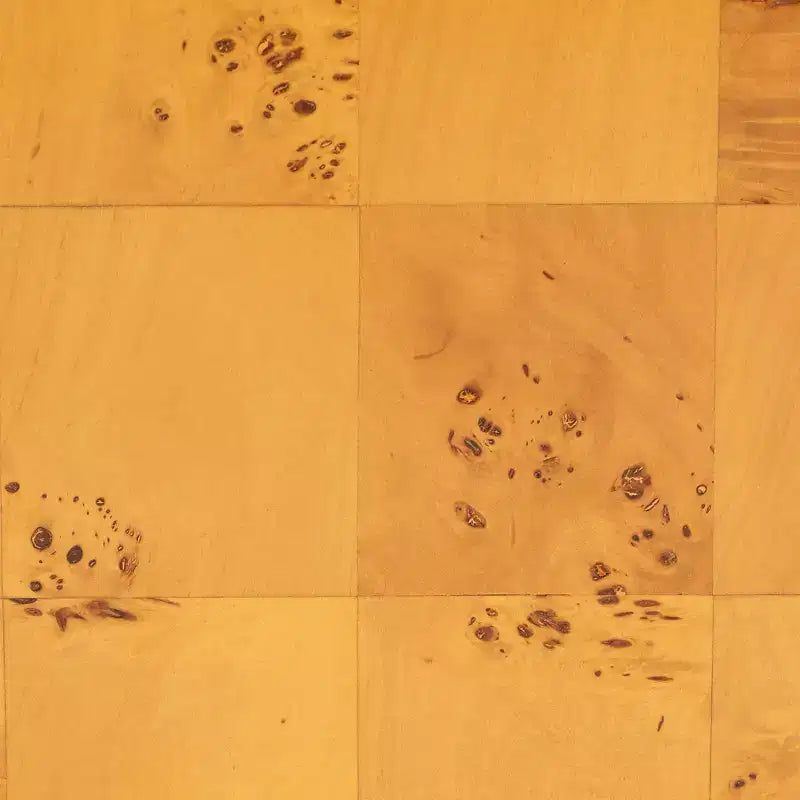 bali & pari Table de chevet à 2 tiroirs Azmi Wood placage de loupe de Mappa clair