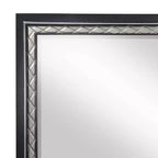 Miroir de commode Nicola Acme Furniture Cuir synthétique argenté/Finition noire