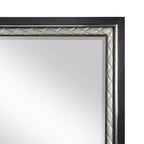 Miroir de commode Nicola Acme Furniture Cuir synthétique argenté/Finition noire