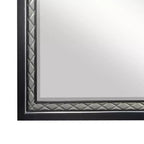 Miroir de commode Nicola Acme Furniture Cuir synthétique argenté/Finition noire