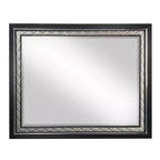 Miroir de commode Nicola Acme Furniture Cuir synthétique argenté/Finition noire