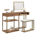 Sauder Internation Lux Vanity Table Sindoori Mango