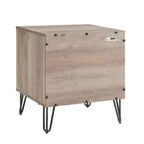 Manhattan Comfort Ensemble de 2 tables de nuit Dumbo avec tiroir gris rustique