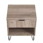 Manhattan Comfort Ensemble de 2 tables de nuit Dumbo avec tiroir gris rustique