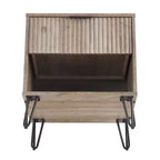 Manhattan Comfort Ensemble de 2 tables de nuit Dumbo avec tiroir gris rustique