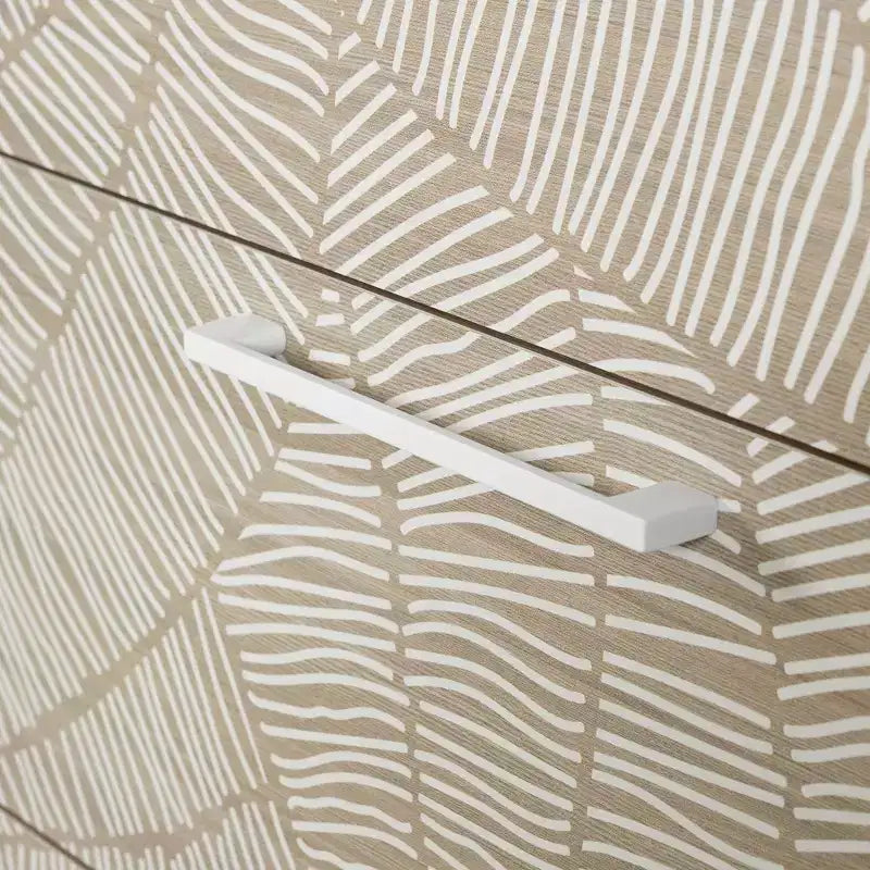 Commode double South Shore Orme doux/Blanc : Commode horizontale à 6 tiroirs, Quincaillerie anti-basculement, Fini stratifié, Largeur de 58,5 pouces
