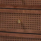 Commode en bois 6 tiroirs Baxton Studio Alyssa, noyer brun