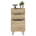 Christiane Dresser Beige - Boahaus: Slim, Modern Storage for Bedroom, 3 Drawers, Wood Laminate