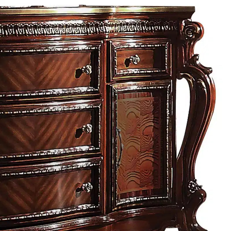 Commode Picardy 69 po Chêne Miel - Acme Furniture : Style Vintage, 5 Tiroirs et Armoires