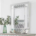 Miroir de commode Varian Acme Furniture, finition argentée