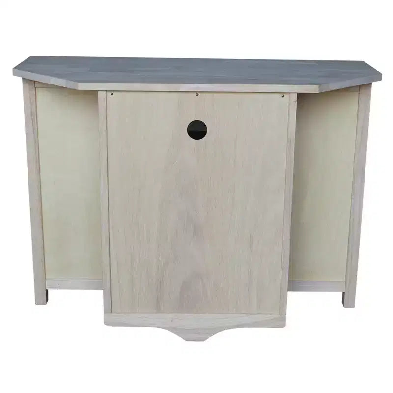 Meuble TV d'angle pour téléviseurs jusqu'à 42" marron clair : Console multimédia en bois massif - International Concepts