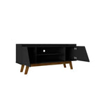 Meuble TV Marcus mi-siècle moderne 4 étagères pour téléviseurs jusqu'à 55 po : console média, gestion des câbles – Manhattan Comfort