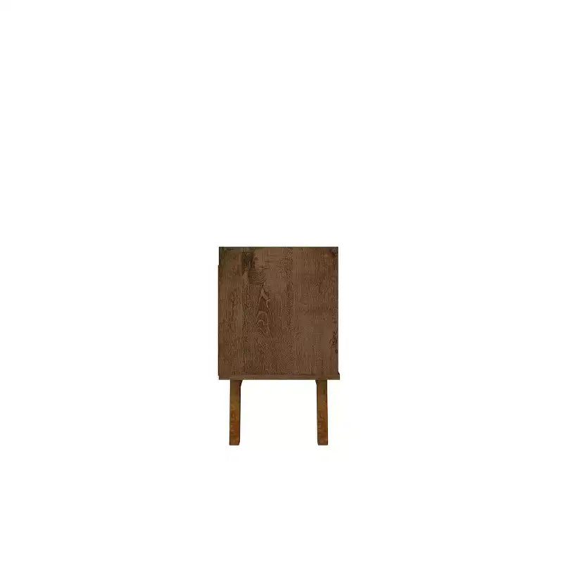 Meuble TV Marcus mi-siècle moderne 4 étagères pour téléviseurs jusqu'à 70" brun rustique - Manhattan Comfort : Centre de divertissement avec rangement