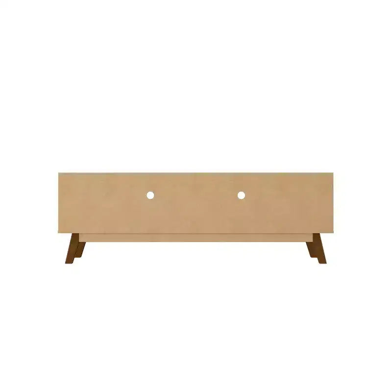Meuble TV Marcus mi-siècle moderne 4 étagères pour téléviseurs jusqu'à 70" brun rustique - Manhattan Comfort : Centre de divertissement avec rangement