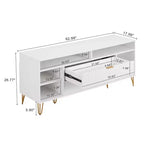 Meuble TV Dumbo Manhattan Comfort de 63 po pour téléviseurs jusqu'à 60 po, blanc