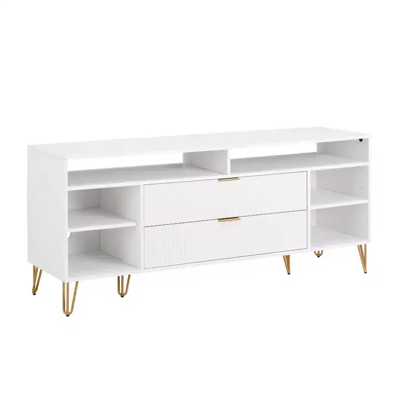 Meuble TV Dumbo Manhattan Comfort de 63 po pour téléviseurs jusqu'à 60 po, blanc