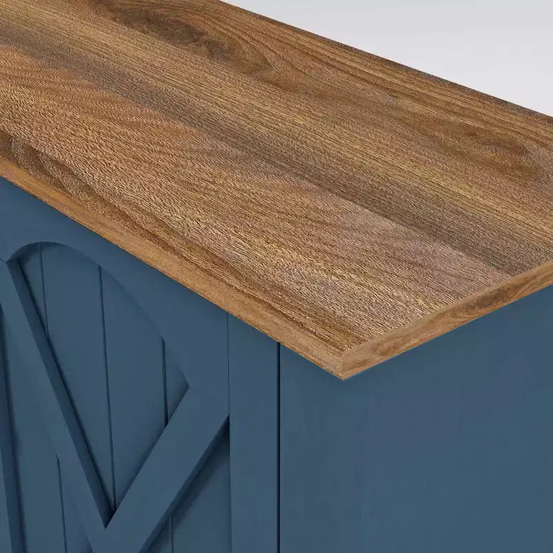 Meuble TV de style rustique pour téléviseurs jusqu'à 70" avec foyer électrique, armoires de rangement et gestion des câbles - Festivo
