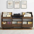 Meuble et rangement vinyle 3 pièces Crosley 84" Liam pour platine vinyle Noyer
