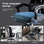 Chaise de jeu GTRACING, chaise d'ordinateur en maille, inclinable ergonomique avec repose-pieds noir