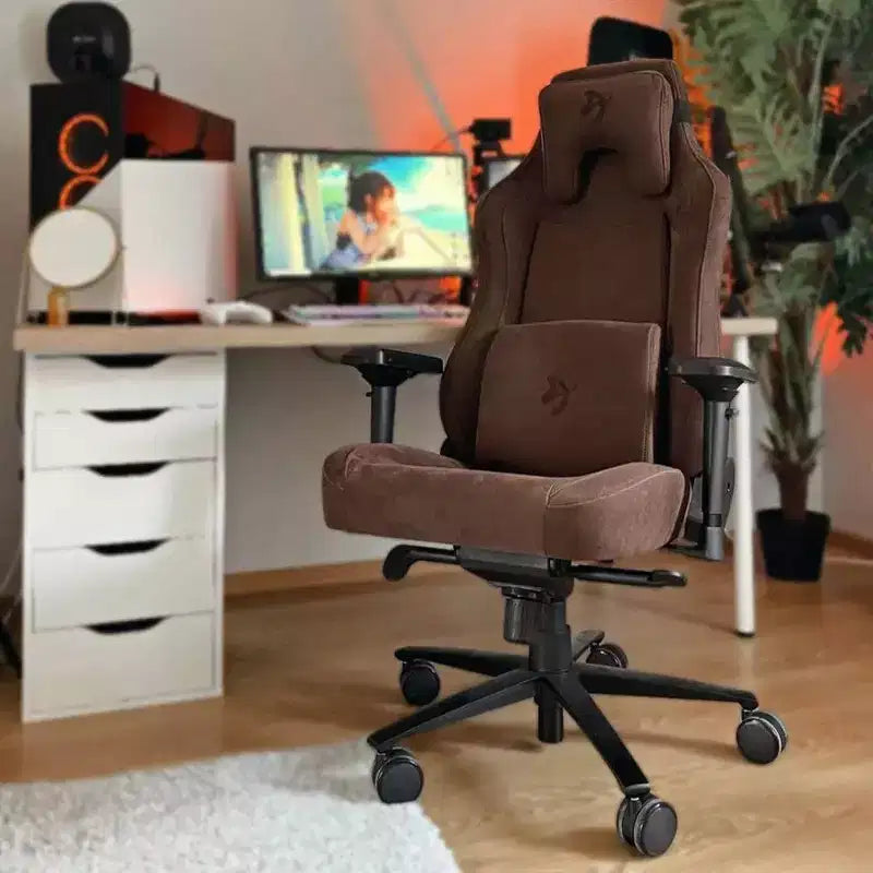 Fauteuil de bureau et de gaming Arozzi Vernazza Supersoft avec support lombaire en mousse à mémoire de forme, marron