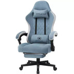 GTPLAYER Gaming Chair Fabric Office Chair with Linkage Armrests Computer Chair Light Blue