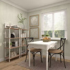 Étagère en pin style ferme blanche - Olivia & May : Bibliothèque à 4 niveaux, Organisateur de rangement haut