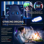 Chaise de gaming GTRACING avec haut-parleurs Bluetooth Chaise de bureau dossier haut en PU Violette