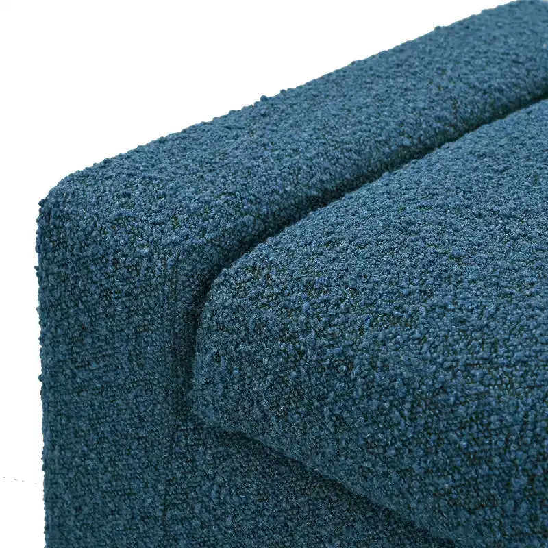 Christopher Knight Home Silas Pouf de rangement d'intérieur moderne en tissu bleu