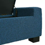 Christopher Knight Home Silas Pouf de rangement d'intérieur moderne en tissu bleu
