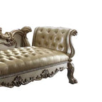 Banc Dresden Acme Furniture, cuir synthétique couleur os/patine dorée