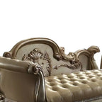 Banc Dresden Acme Furniture, cuir synthétique couleur os/patine dorée