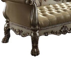 Banc Dresden Acme Furniture, cuir synthétique couleur os/patine dorée