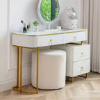 Kinwell Pouf Ottoman Blanc 18 po