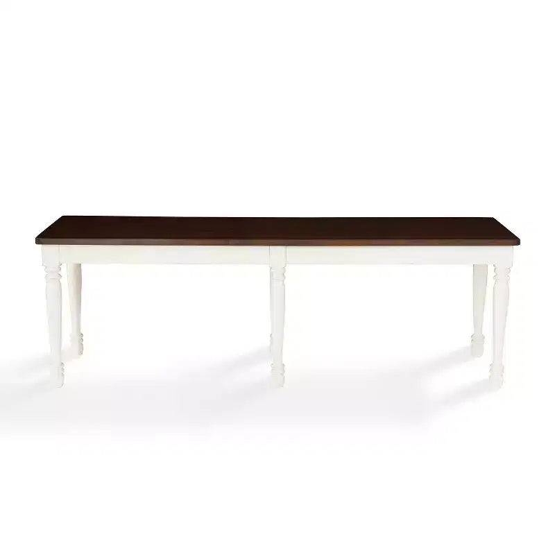 Banc de salle à manger Shelby blanc - Crosley : bois dur traditionnel, finition antique, 2 places, forme rectangulaire massive, capacité de 136 kg
