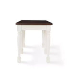 Banc de salle à manger Shelby blanc - Crosley : bois dur traditionnel, finition antique, 2 places, forme rectangulaire massive, capacité de 136 kg