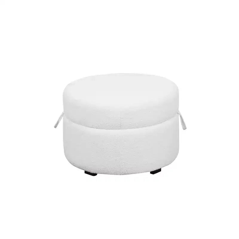 Pouf de rangement ovale Linon Suranne - Naturel