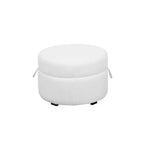 Pouf de rangement ovale Linon Suranne - Naturel