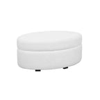 Pouf de rangement ovale Linon Suranne - Naturel